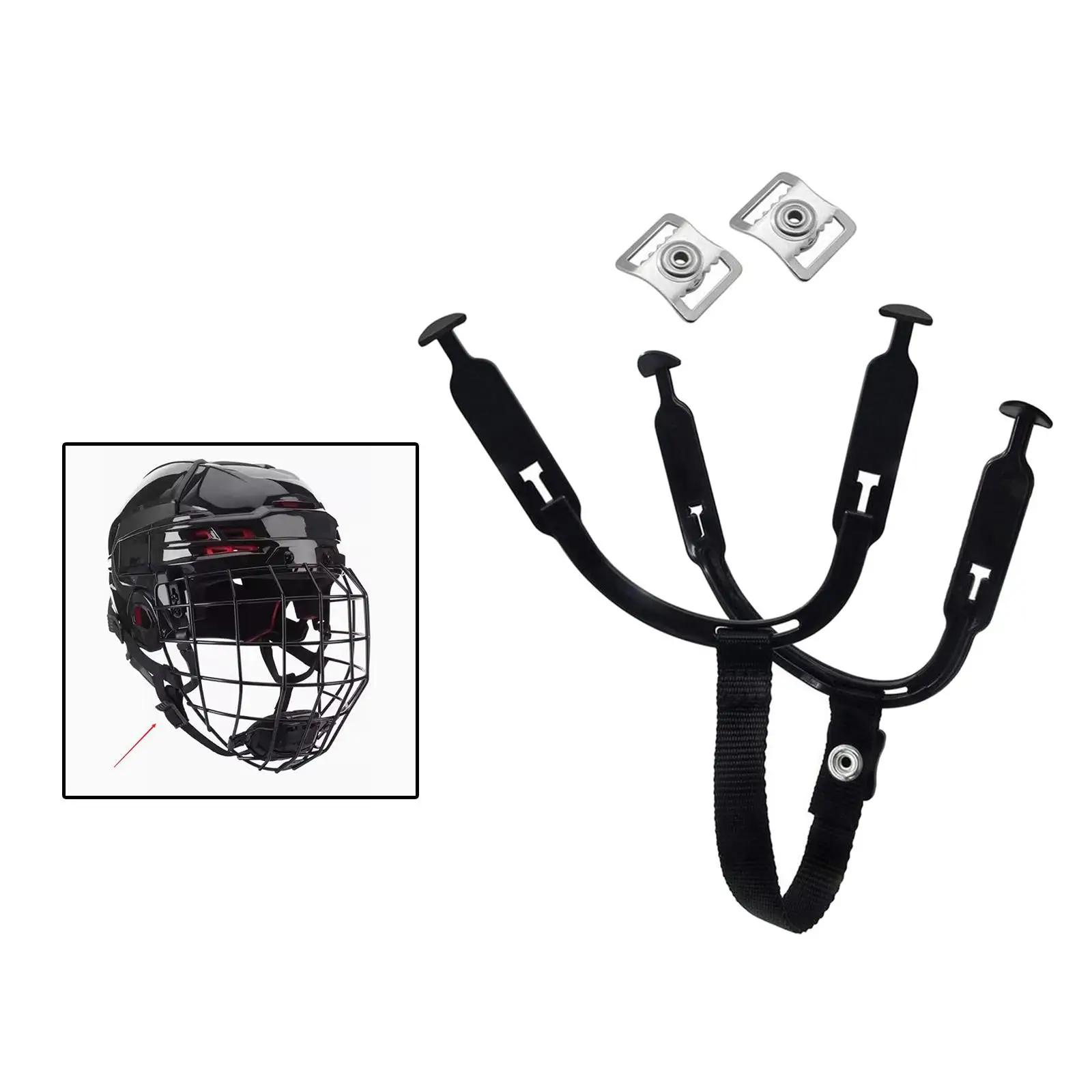 Hóquei capacete Chin Strap com clipes único Snaps, fivela destacável - Image 1