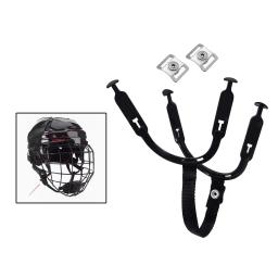 Hóquei capacete Chin Strap com clipes único Snaps, fivela destacável - Image 1
