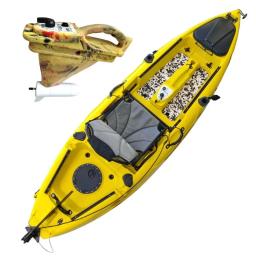 Caiaque plástico com pedal de metal Motor elétrico Barco de pesca único direto da fábrica - Image 2