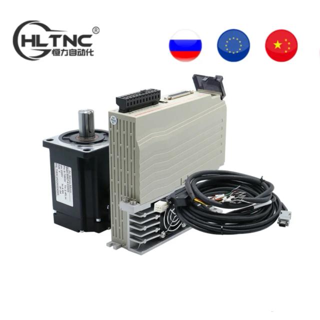Jogo do motorista do servo motor da C.A. para a máquina do CNC, 220V, 400W, 600W, 3000 RPM, 1.3N, 1.9N, HLTNC 60AST-A1C01330, A1C01930, T3D