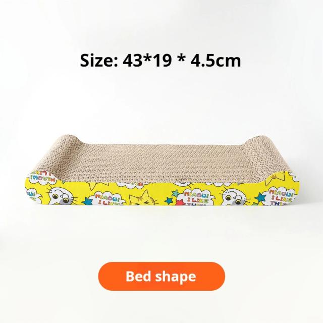 Cat Scratch Board de Papel Ondulado: Brinquedo e Cama Confortável para Gatos