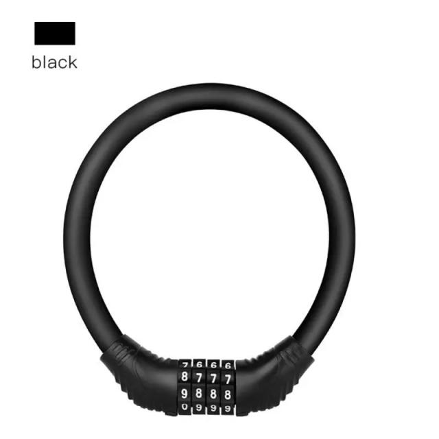 Bloqueio de Bicicleta Antifurto Portátil com Senha de 4 Dígitos em Aço para Mountain Bikes e Motocicletas