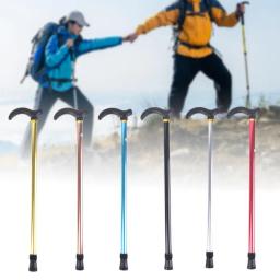 Bastão com alça ergonômica, comprimento de 2 seções, ajustável, estável, muleta antiderrapante, bengala de caminhada para homens e mulheres, camping - Image 2