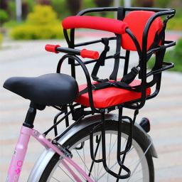 Assento de segurança de bicicleta para crianças, sela frontal com pedais, apoio para o encosto, MTB, bicicleta de estrada, bebê, criança, novo - Image 2