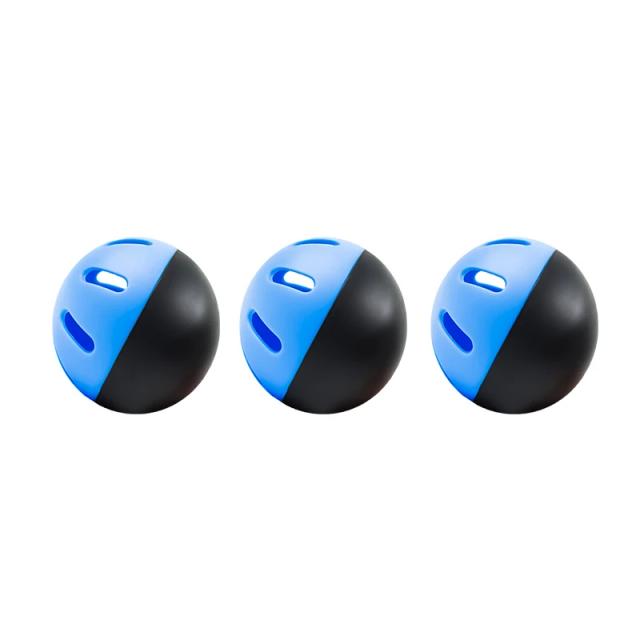 Bolas de Prática de Beisebol Super Macias em Preto e Azul - Kits com 3 Duplicatas Ocas de 74mm para Uso Interno e Externo