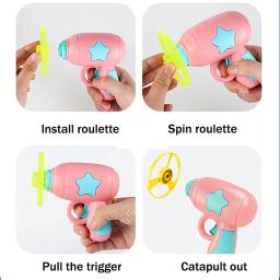 Brinquedo Teaser Training Interativo para Gato, Discos Voadores Rotativos, Suprimentos para Animais, Lançamento, Brinquedos Light-up Voadores, Acessórios Engraçados - Image 3