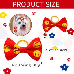 10/20/30 pçs pequeno cão decorado arcos de cabelo cão arcos pequenos cães gato grooming acessórios do cabelo do cão bandas de borracha pet suprimentos - Image 3