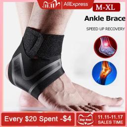 Ajustável Tornozelo Brace Protector para Corrida, Compressão Tornozelo Suporte, Futebol, Basquete, Ginásio Bandagem, Tornozelo Strap - Image 1