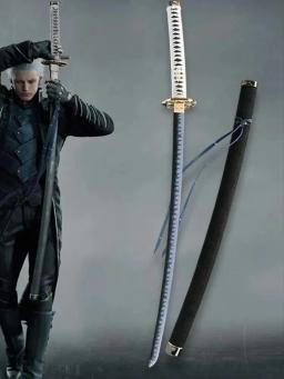 104cm yamato katana diabo pode chorar 5 sabre viril yamato faca cosplay prop real tamanho completo japonês katana samurai espada brinquedo do miúdo - Image 1