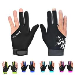 Luvas de bilhar com adesivos de elasticidade, mão esquerda, snooker de três dedos, antiderrapante, treinamento de sucinta, acessórios, 1pc - Image 2
