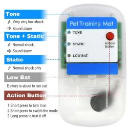 Almofada de treinamento de choque seguro para cães e gatos ficar longe do sofá contador móveis tapete repelente elétrico manter animais de estimação longe y5gb - Image 6