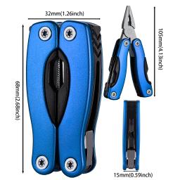 LUCHSHIY-Multitool Alicatadores de Cabo, Fio Cortador, Alicatador Dobrável, Outdoor Camping Bolso, Mini Faca Portátil, chave de fenda, chave de fenda - Image 3