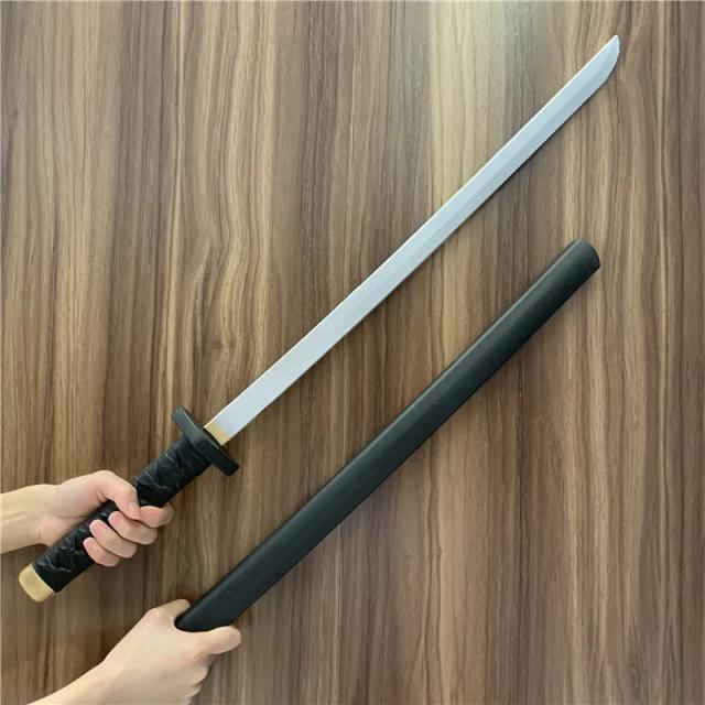 Espada Samurai Cosplay Ninja: Arma Preta de Segurança para Halloween - Presente Imperdível para Crianças e Adultos