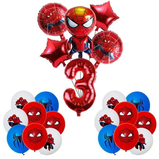 Conjunto de Mesa Temático de Super-Heróis para Crianças com Spiderman - Decoração Completa para Aniversário e Baby Shower com Copos, Pratos, Guardanapos e Toalha de Mesa