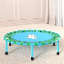 Mini trampolim dobrável com alça para crianças, saltos em casa, uso de treino, fitness, interior, exterior, 40" - Image 3