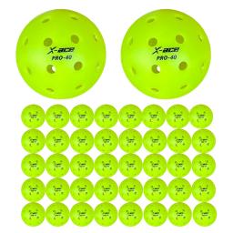 X-ace 40 bolas de pickleball pro, 40 peças, bolas de picles de 40 furos, treinamento profissional perfeito, bolas de picles verdes de alta visibilidade - Image 1