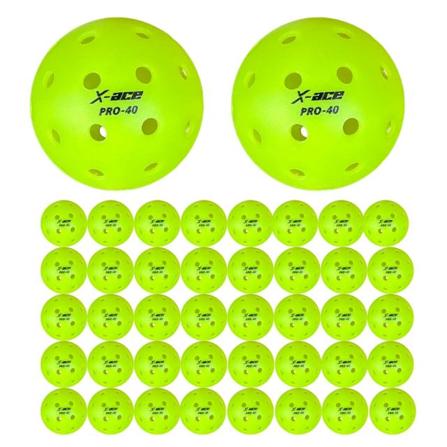 X-ace PRO-40 Bolas de Pickleball 40 Peças Treinamento Profissional
