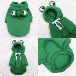 Moletons de sapo para cães e gatos pequenos, roupas macias e aconchegantes, fantasia de cachorro, buldogue francês, moletons chihuahua, outono - Image 5