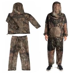 Roupas de pesca usar bens equipamentos verão anti-mosquito pesca ghillie terno roupas de caça camuflagem terno acampamento malha - Image 3