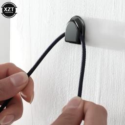 Universal 4 pçs ganchos do carro organizador de armazenamento para cabo usb fone de ouvido chave de armazenamento auto adesivo gancho de parede gancho clipe de prendedor automático - Image 6