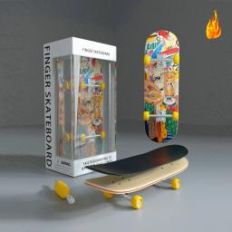 Skate de dedo profissional de madeira, brinquedos diy, parque de skate, peças tecnológicas, suporte de metal, roda de rolamento, brinquedos de mesa, presentes - Image 4