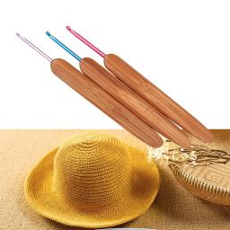 Conjunto De Agulhas De Tricô De Bambu, Ganchos De Crochê, Kit De Bordado De Madeira - Image 3