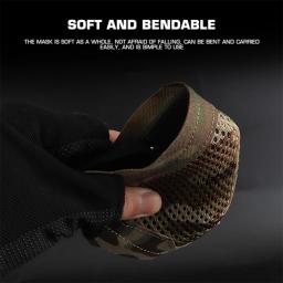 Máscara de Paintball Airsoft tático com Silicone Camada Interna, máscara macia e respirável, se enforma no nariz, metade do rosto protetor, tiro máscara - Image 4