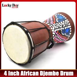 4 Polegada Profissional Africano Djembe Drum Bongo Madeira Bom Som Instrumento Musical - Image 1
