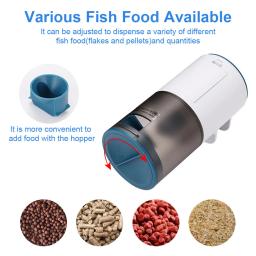 Alimentador automático de peixes com temporização, inteligente Aquarium Food Dispenser, silencioso, impermeável, elétrico, automático, 200ml - Image 4