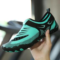 Sapatos aquáticos de praia com pano de malha aérea, natação de surf ao ar livre, fita mágica, cinco dedos, calçado descalço - Image 1
