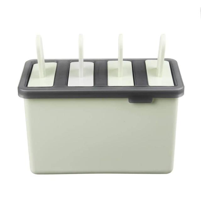 Molde de Silicone para Cubos de Gelo e Picolés - Bandeja Quadrada com 4 Células para Sorvete, Suco e Iogurte