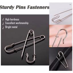 10/15 pçs grandes pinos de segurança 2 "3" 4 "resistente sortido cobertor pinos de bloqueio de mola de aço inoxidável fixadores para artesanato de roupas - Image 4
