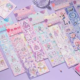 Querida Papel Adesivos para Scrapbooking, Cute Art, DIY Material Decorativo, Colagem Journaling, 2 Folhas - Image 2