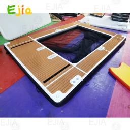 Plataforma flutuante inflável antiderrapante, Piscina do mar do oceano, Plataforma de doca com rede para iate, Piscina, 13ft, 4m, EVA, Inventário de frete grátis - Image 6