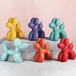 Estátua do cão do balão de cor fosca, Decoração para casa, Escultura de cachorro de resina, Estilo nórdico moderno - Image 3