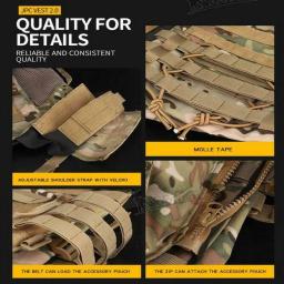WoSporT 1000D Nylon Paintball Zip Molle Jump Plate Carrier Combat JPC 2.0 Colete VE-63 - Image 2