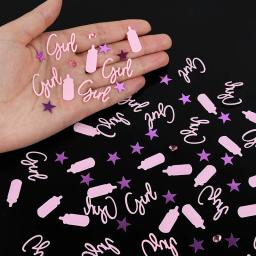 Mesa Confete Scatter Sequins para Crianças, Azul, Rosa, Baby Shower, Festa de Aniversário, Decorações Reveladas por Gênero, 15g por Saco - Image 2