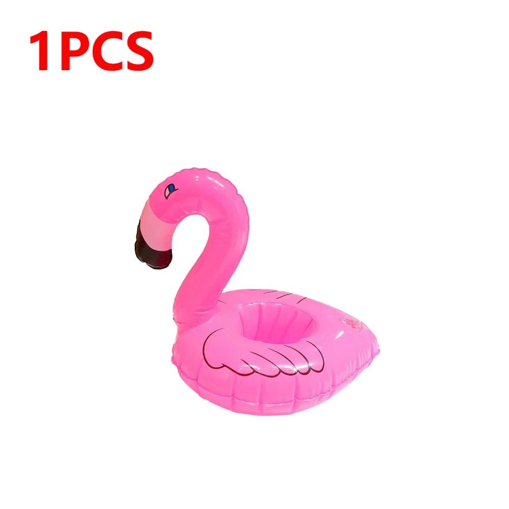 PVC Flamingo Cup Holder, bandeja inflável Drinkware, decoração do partido, brinquedos de piscina, suporte para copo de água para piscina, 1-8pcs - Image 1