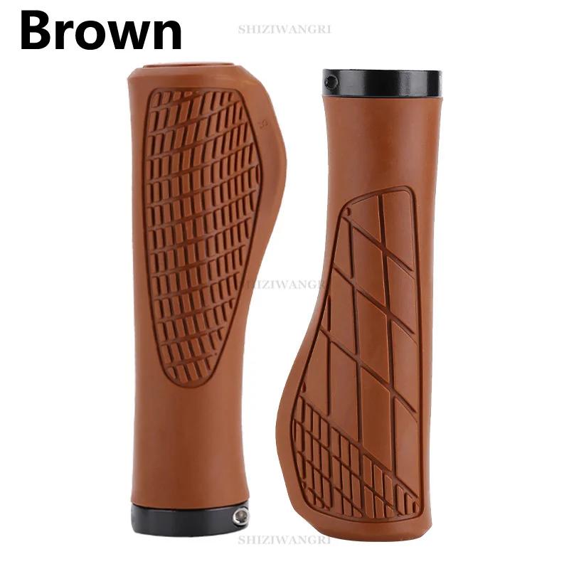Punhos de guiador de borracha antiderrapante, ergonómico, para mountain bike, peças de ciclismo, branco, amarelo, vermelho, azul, cinzento - Image 1