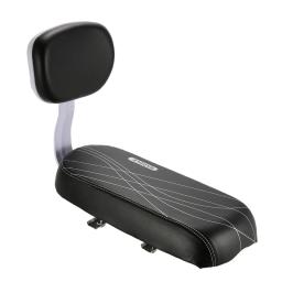 PU Leather Bicycle Back Seat para crianças, almofada macia, cremalheira traseira, resistente à água, acessórios de bicicleta, encosto - Image 3