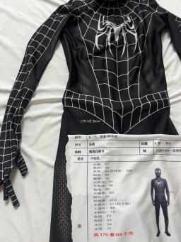 Maravilhe Personalizado Venom Traje Cosplay Wearable, Tecido Elástico Alto Lycra, HD Digital Print, Macacão Preto, Toby Edição - Image 3