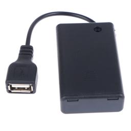 Suporte de bateria portátil Mini AA AAA, Storage Box Case, fonte de alimentação USB, caixa de bateria para 5050, 3528, 2835, LED Strip Light, 1Pc - Image 5