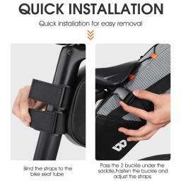 West biking saco de bicicleta à prova dwaterproof água reflexivo 10l grande capacidade sela saco ciclismo dobrável saco cauda mtb estrada saco - Image 6