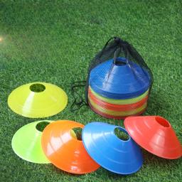 10 pçs treinamento de futebol bola jogo disco agilidade disco cone conjunto multi esporte treinamento espaço cones com suporte plástico - Image 2