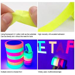 Yomdid 1pc fita reativa uv luz negra diy fita fluorescente de néon que brilha no escuro neon gaffer tema decoração de aniversário suprimentos - Image 5