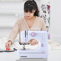Máquina de costura portátil 505a, velocidades duplas, artesanato doméstico, overlock com 12 pontos, pedal de calcador para iniciantes - Image 3