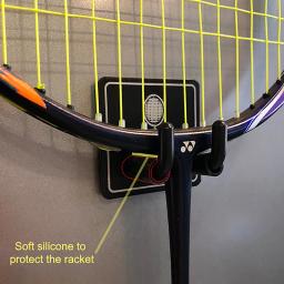 Suporte De Raquete De Tênis Montado Na Parede, Suporte De Raquete De Badminton, Armazenamento De Gancho De Parede De Aço Inoxidável - Image 2
