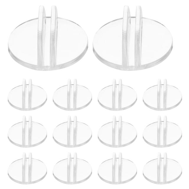 Suporte de Plástico Transparente para Cartões de Visita - Conjunto com 50 Peças para Mesa e Sinalização de Loja 2,4x2,4x1 cm