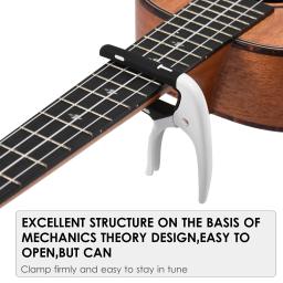 Capo portátil de liga de zinco, guitarra profissional, Tone Changer com Guitar Pick para guitarra elétrica acústica, ukulele, bandolim - Image 2