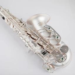 Nova chegada alto eb tune saxofone latão banhado a prata sax e plana instrumento musical com caso de náilon bocal frete grátis - Image 4